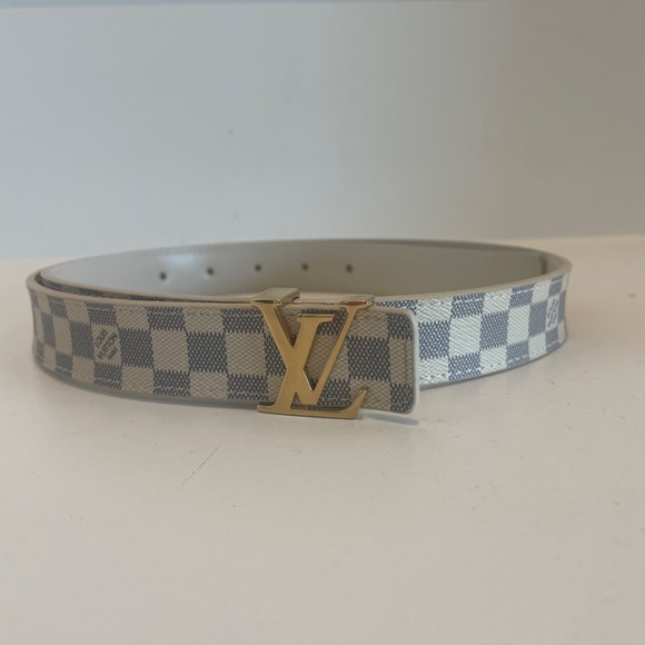 LV INITIALES 40MM REVERSIBLE BELT-  Damier Azur - SIZE 85cm - Picture 6 of 7